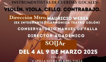 SE REALIZAR UN SEMINARIO PARA ESTUDIANTES AVANZADOS DE INSTRUMENTOS DE CUERDA